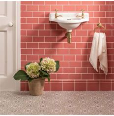 Original Style Half Field Tile Duchy Pink