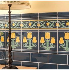 Original Style Lafleur on Ascot Blue Tile