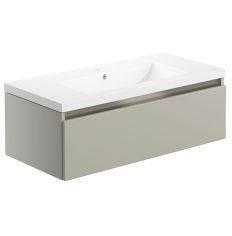 Tabo Delfina Matt Latte Wall Hung 1 Drawer Basin Unit & Basin 815mm