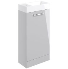 Tabo Modena Grey Gloss Floor Standing 1 Door Basin Unit & Basin 410mm