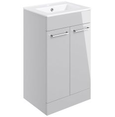 Tabo Modena Grey Gloss Floor Standing 2 Door Basin Unit & Basin 510mm