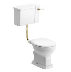 Tabo Primrose Brushed Brass Low Level WC & Standard Soft Close Seat