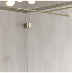 Tabo Splash Fresco Optional Wetroom Splash Panel Brushed Brass 300mm