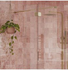 Tabo Splash Fresco Optional Wetroom Splash Panel Brushed Bronze 300mm