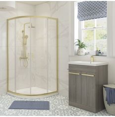 Tabo Splash Modo 2 Door Quadrant Brushed Brass