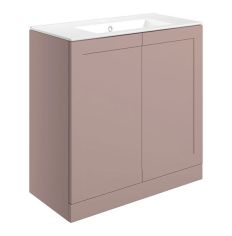 Tabo Treviso Matt Peony Floor Standing 2 Door Basin Unit & Basin 815mm