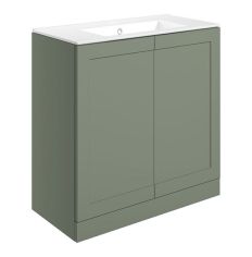 Tabo Treviso Matt Reed Green Floor Standing 2 Door Basin Unit & Basin 815mm