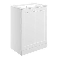 Tabo Treviso Matt White Floor Standing 2 Door Basin Unit & Basin 615mm