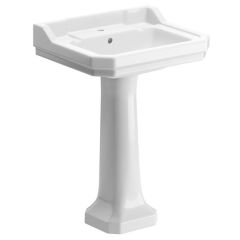 Abbey 2TH Basin & Full Pedestal 600 x 500mm