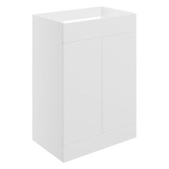 Tabo Milan Matt White Floor Standing 2 Door Basin Unit 590mm