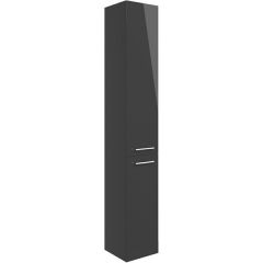 Tabo Ancona Anthracite Gloss Floor Standing 2 Door Tall Unit 350mm