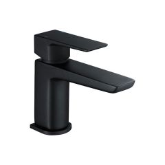 Tabo Corrado Matt Black Cloakroom Basin Mixer Tap & Waste