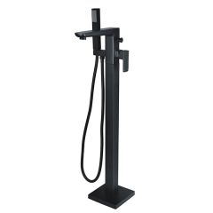 Tabo Corrado Matt Black Floor Standing Bath Shower Mixer Tap