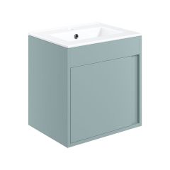 Tabo Elisa Matt Sea Green Wall Hung 1 Door Basin Unit 510mm