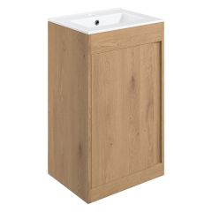 Tabo Elisa Seville Oak Floor Standing 1 Door Basin Unit 510mm