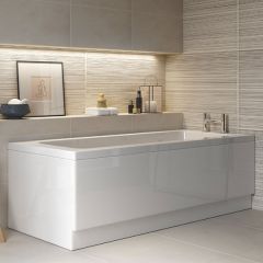 Apollo Holloway Square Single Ended Supercast Bath 1700 x 700 x 550mm