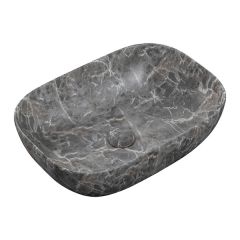 Tabo Quince Grey Marble Effect Washbowl 460 x 330mm