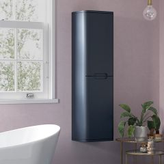 Tabo Magenta Matt Indigo Wall Hung 2 Door Tall Unit 350mm