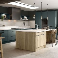 BA Bella Matt Kombu Green & Halifax Natural Oak Segreto Kitchen