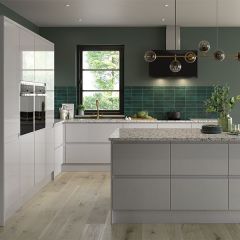 BA Lacarre Gloss White & Gloss Light Grey Kitchen