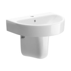 Kew 1TH Basin & Semi Pedestal 555 x 430mm