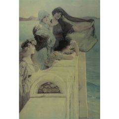 Original Style Alma-Tadema: At Aphrodite's Cradle Masterpiece Tile