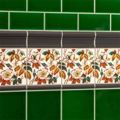 Original Style Floral Trellis Continuous Pattern Tile