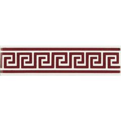 Original Style Greek Key Burgundy Border Tile