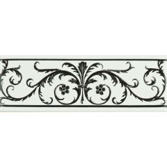 Original Style Jet Black Acanthus Border Tile