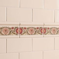 Original Style Knot Garden Pink Border Tile