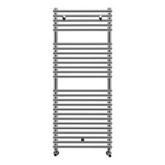 Tabo Compostela Round Chrome Ladder Radiator 500 x 1190 x 50mm