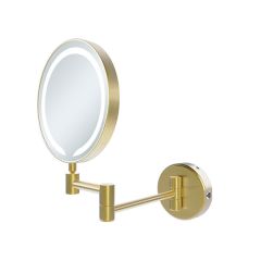 Tabo Minute Round LED Brushed Brass Cosmetic Mirror 234 x 320mm