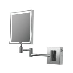 Tabo Minute Square LED Chrome Cosmetic Mirror 240 x 315mm