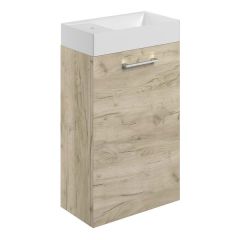 Tabo Modena Oak Wall Hung 1 Door Basin Unit & Basin 410mm