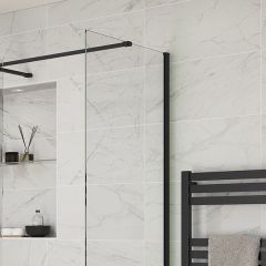 Splash Fresco Optional Wetroom Side Panel Chrome (with wetroom panel)