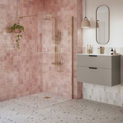 Tabo Splash Fresco Wetroom Panel Brushed Bronze 