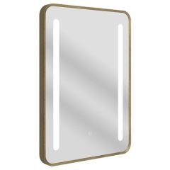 Tabo Theatre Front-Lit Brushed Bronze LED Mirror 500 x 700mm