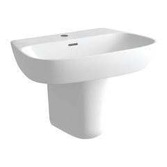 Trafalgar 1TH Basin & Semi Pedestal 600 x 400mm