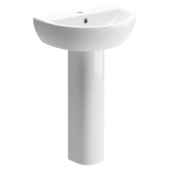 Westminster 1TH Basin & Full Pedestal 550 x 400mm