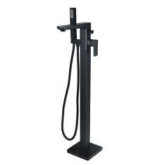 Tabo Corrado Matt Black Floor Standing Bath Shower Mixer Tap