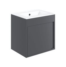 Tabo Elisa Matt Graphite Grey Wall Hung 1 Door Basin Unit 510mm