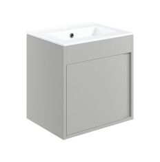 Tabo Elisa Matt Light Grey Wall Hung 1 Door Basin Unit 510mm