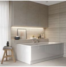 Apollo Holloway Square Double Ended Supercast Bath 1700 x 700 x 550mm