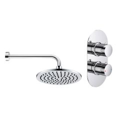 Tabo Merita 3 - Single Outlet Twin Shower Valve with Overhead Kit