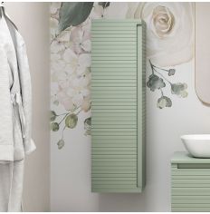 Tabo Rosina Matt Willow Green Wall Hung 1 Door Tall Unit 350mm