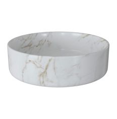 Gallery Marble Effect Round Washbowl & Waste 355mm