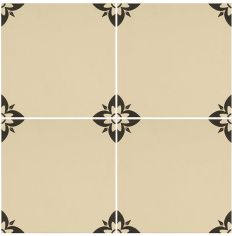 Odyssey Empire Black on White Tiles, pattern repeat