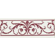 Original Style Acanthus Burgundy Border Tile