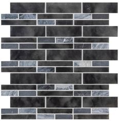 Original Style Fawkes Dark Grey Linear Mosaic 30 x 32.5cm