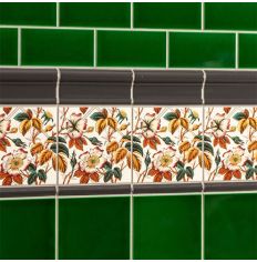 Original Style Floral Trellis Continuous Pattern Tile